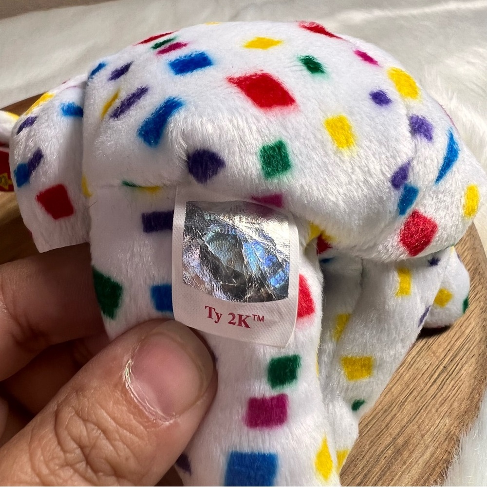 Vintage TY 2K Confetti Beanie Baby - Picture 8 of 11